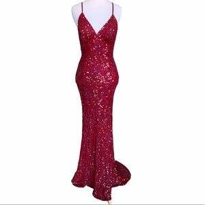 Beautiful silk beaded dress